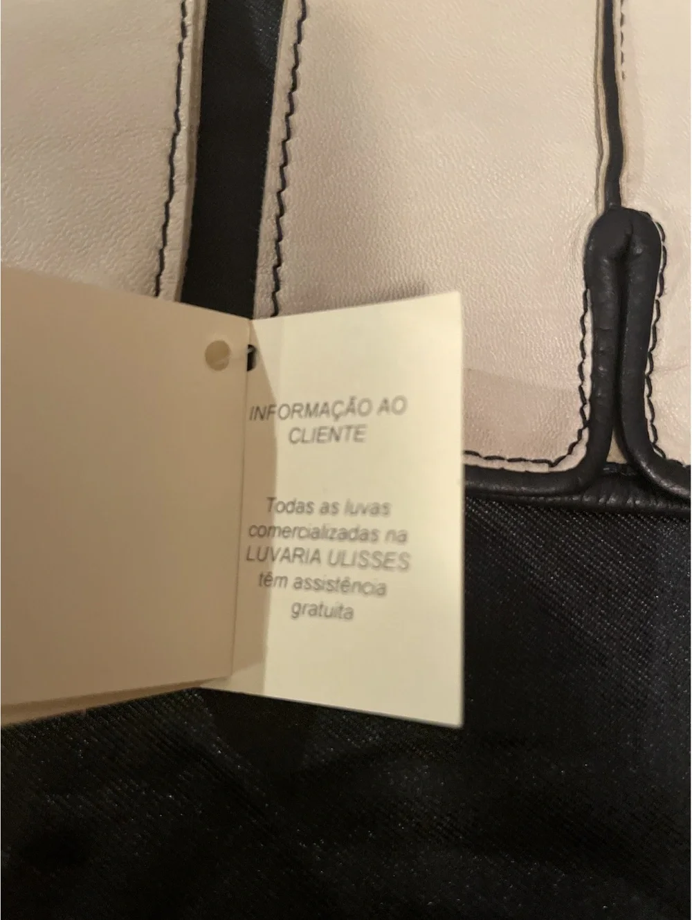 Luvaria Ulisses Lisbon Portugal Leather Gloves Size 7 Greige Black Stitch NWT